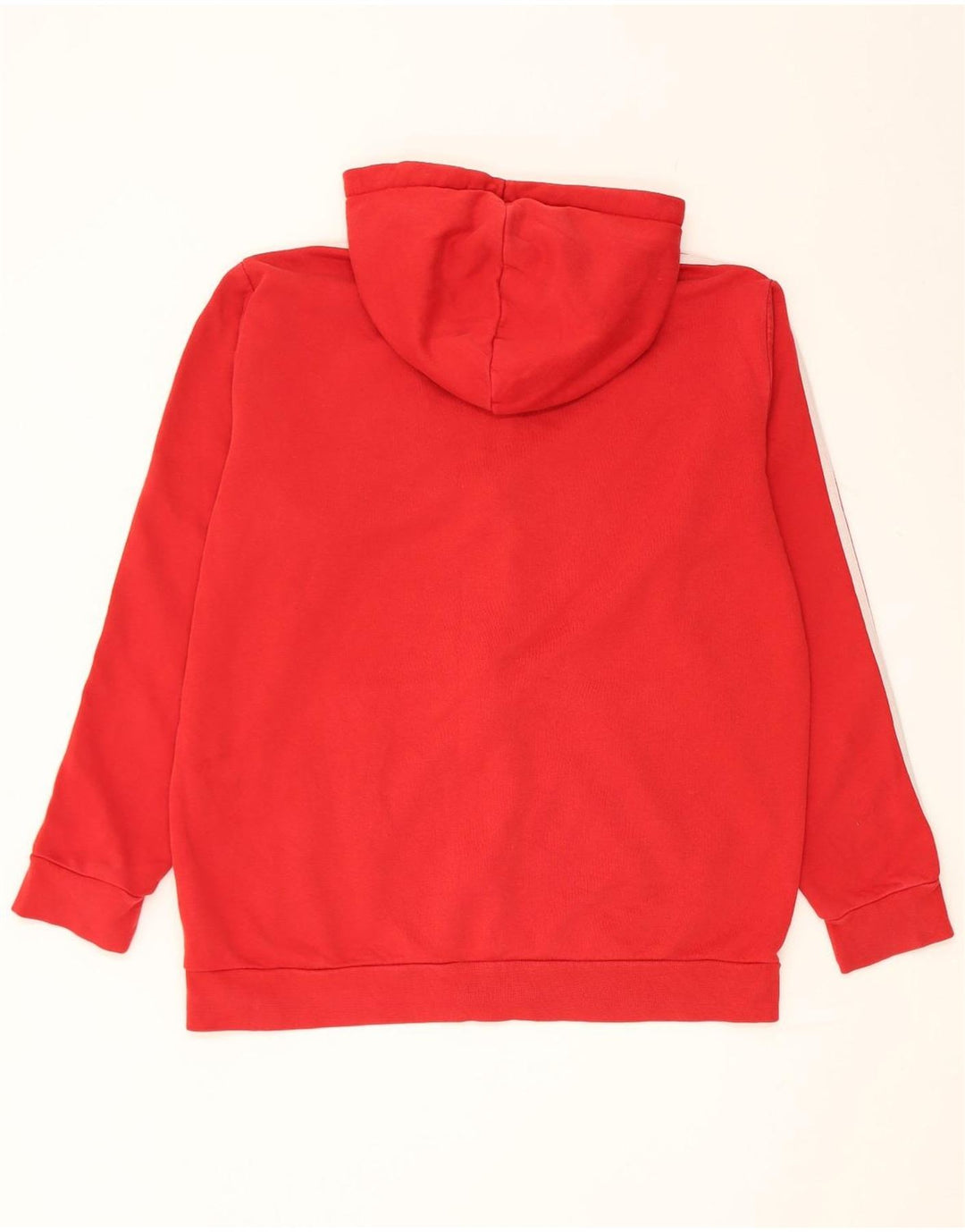 Adidas Herren-Kapuzenpullover mit Reißverschluss, groß, aus roter Baumwolle