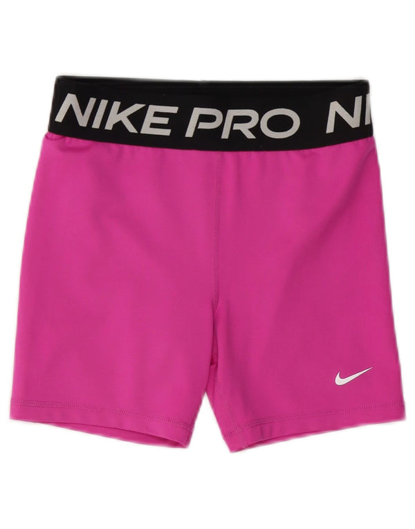 NIKE Dri Fit Grafik-Sportshorts für Mädchen, 13–14 Jahre, XL, Rosa, Farbblock