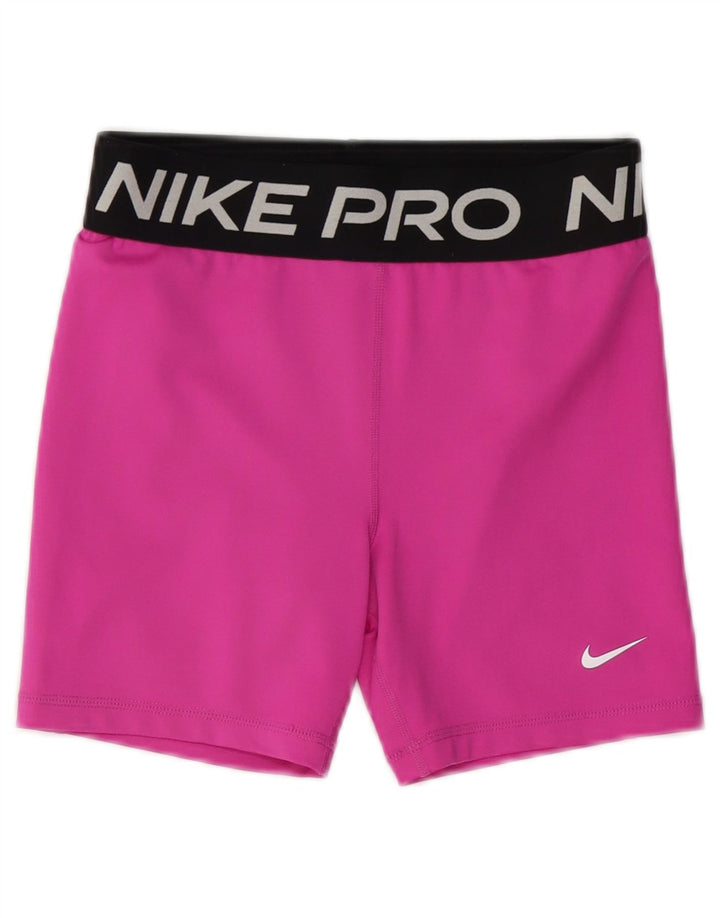NIKE Dri Fit Grafik-Sportshorts für Mädchen, 13–14 Jahre, XL, Rosa, Farbblock