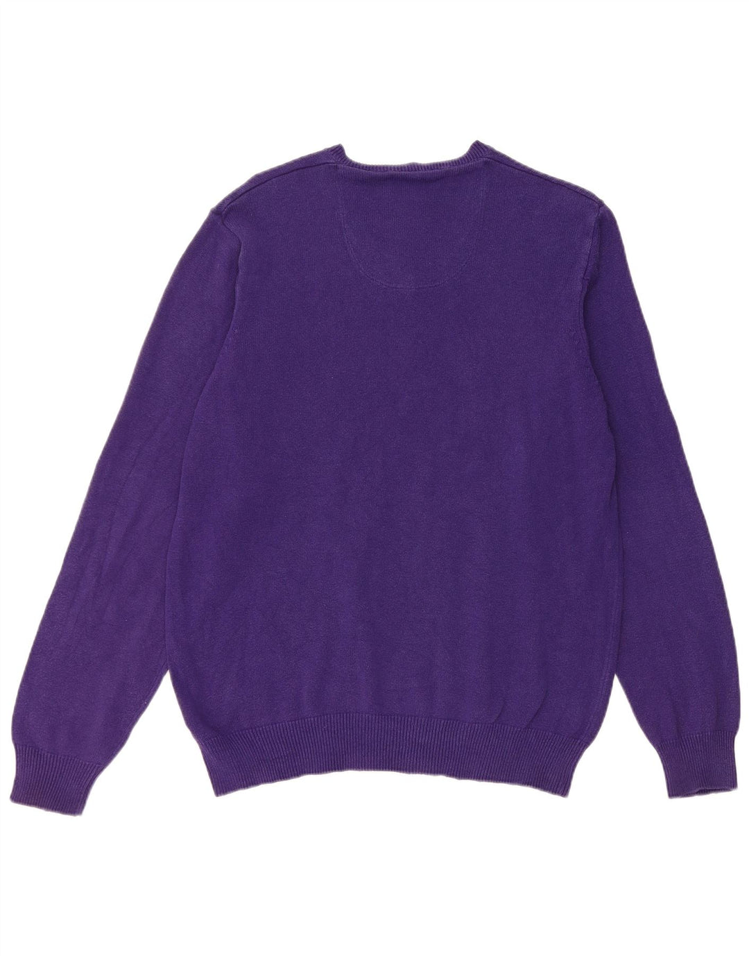 Marks & Spencer Herren Blauer Harbor-Pullover mit V-Ausschnitt Mittelviolett