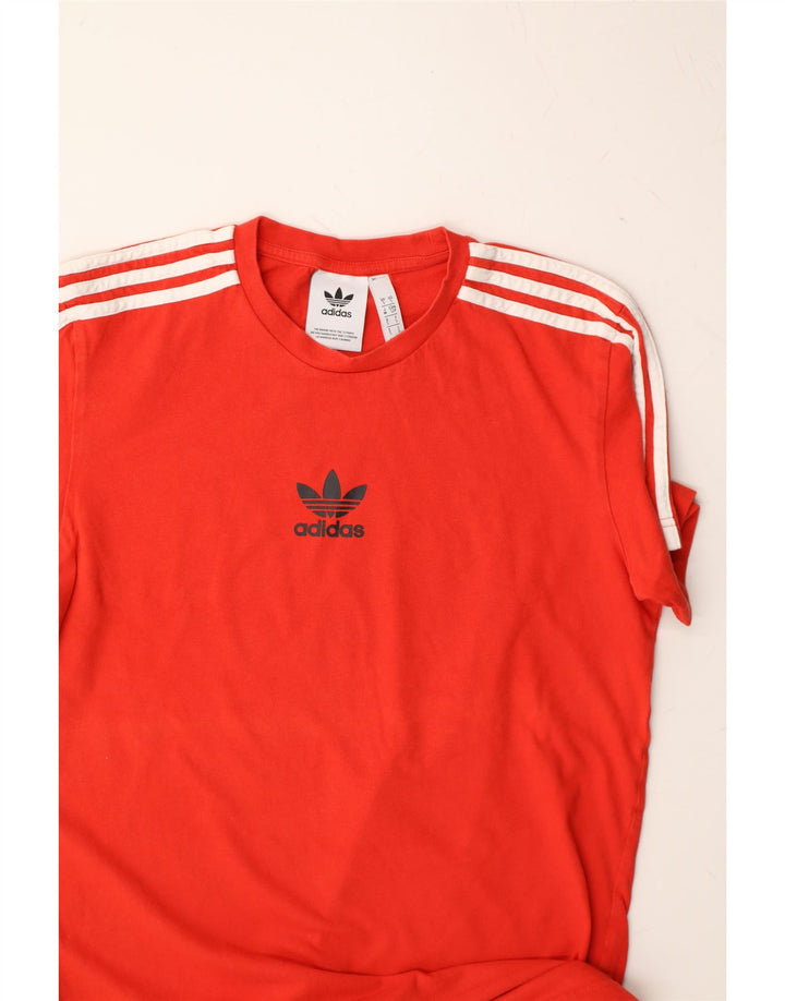 ADIDAS Mens Graphic T-Shirt Top Small Red Cotton Vintage Adidas and Second-Hand Adidas from Messina Hembry 