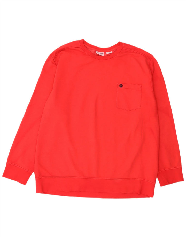 Timberland Herren Sweatshirt Pullover 3XL Rot Baumwolle
