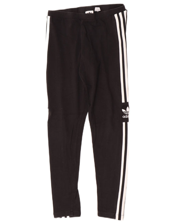 Adidas Damen Graphic Leggings UK 12 Mittelschwarze Baumwolle