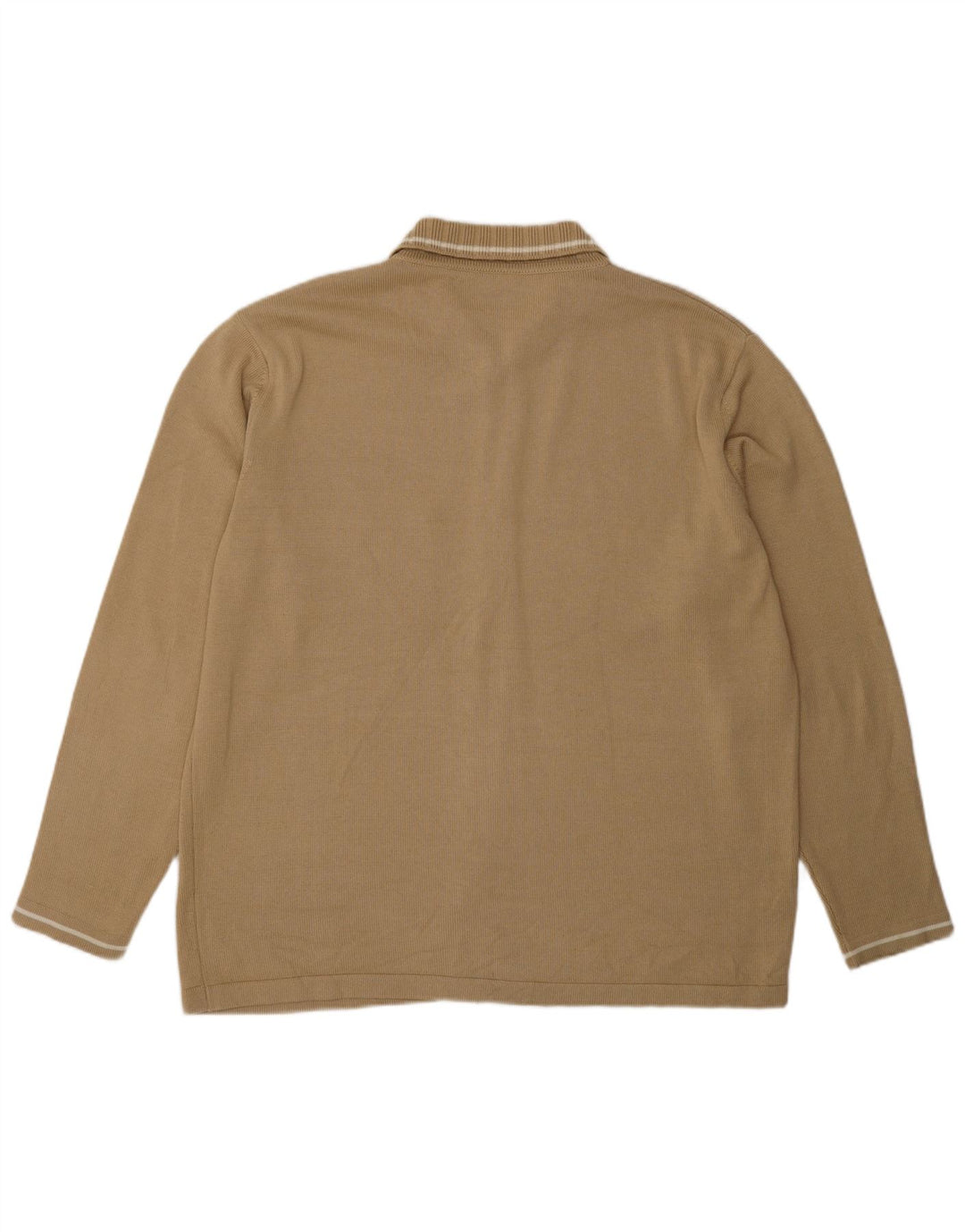 Lacoste Herren-Strickjacke, Größe 8 3XL, beige Baumwolle