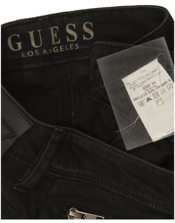 Guess Slim-Jeans für Damen, W30, L34, schwarze Baumwolle