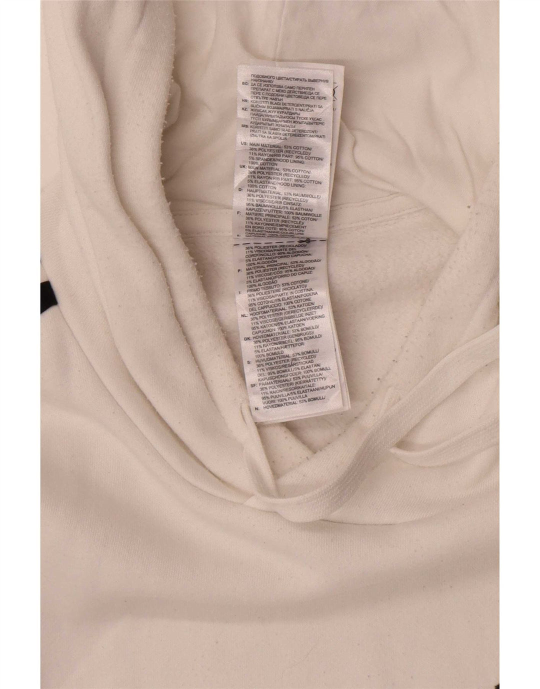 Adidas Herren Kapuzenpullover aus mittelweißer Baumwolle