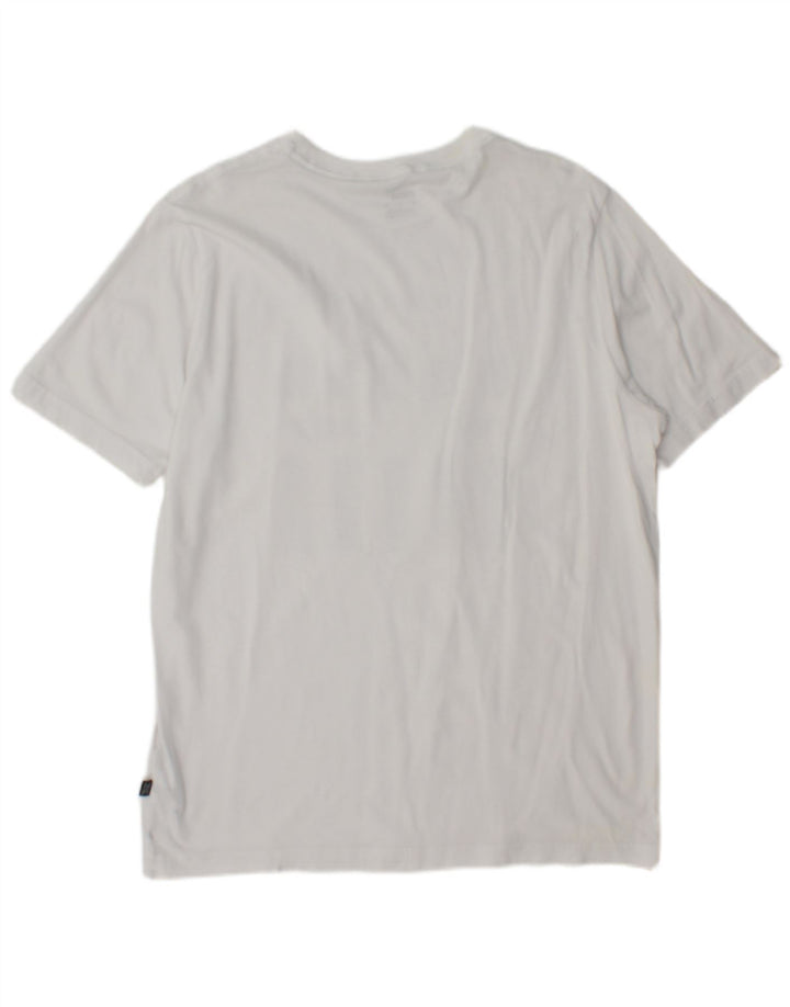 Puma Herren Grafik-T-Shirt-Oberteil aus mittelweißer Baumwolle