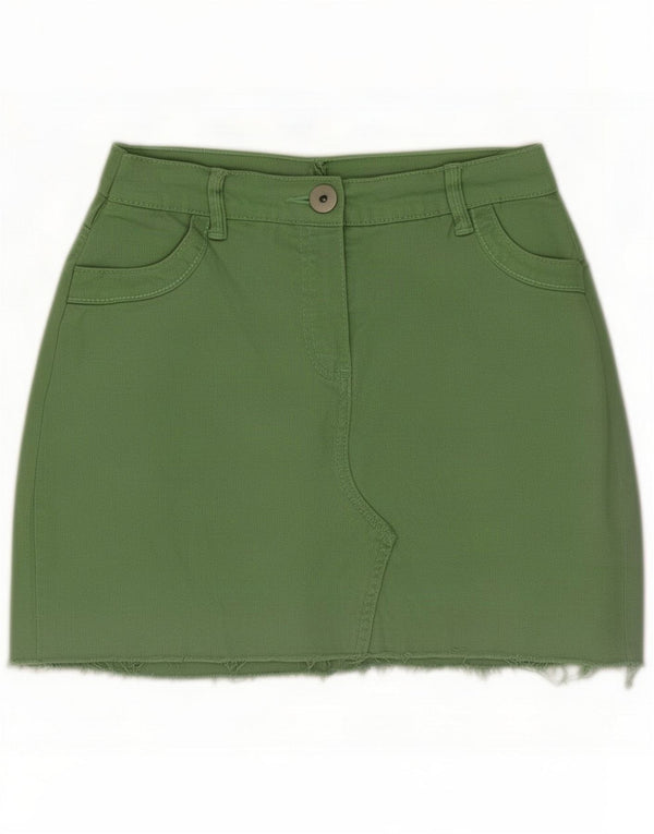 Marks & Spencer Minirock für Mädchen, 15–16 Jahre, W26, grüne Baumwolle