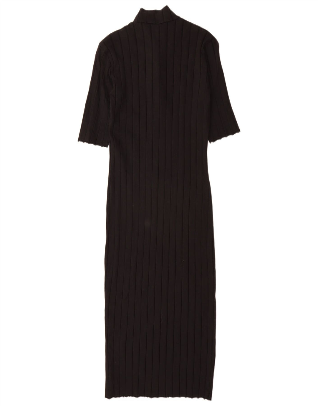 Zara Damen-Kleid mit kurzen Ärmeln, figurbetont, UK 12, mittelschwarz, Baumwolle