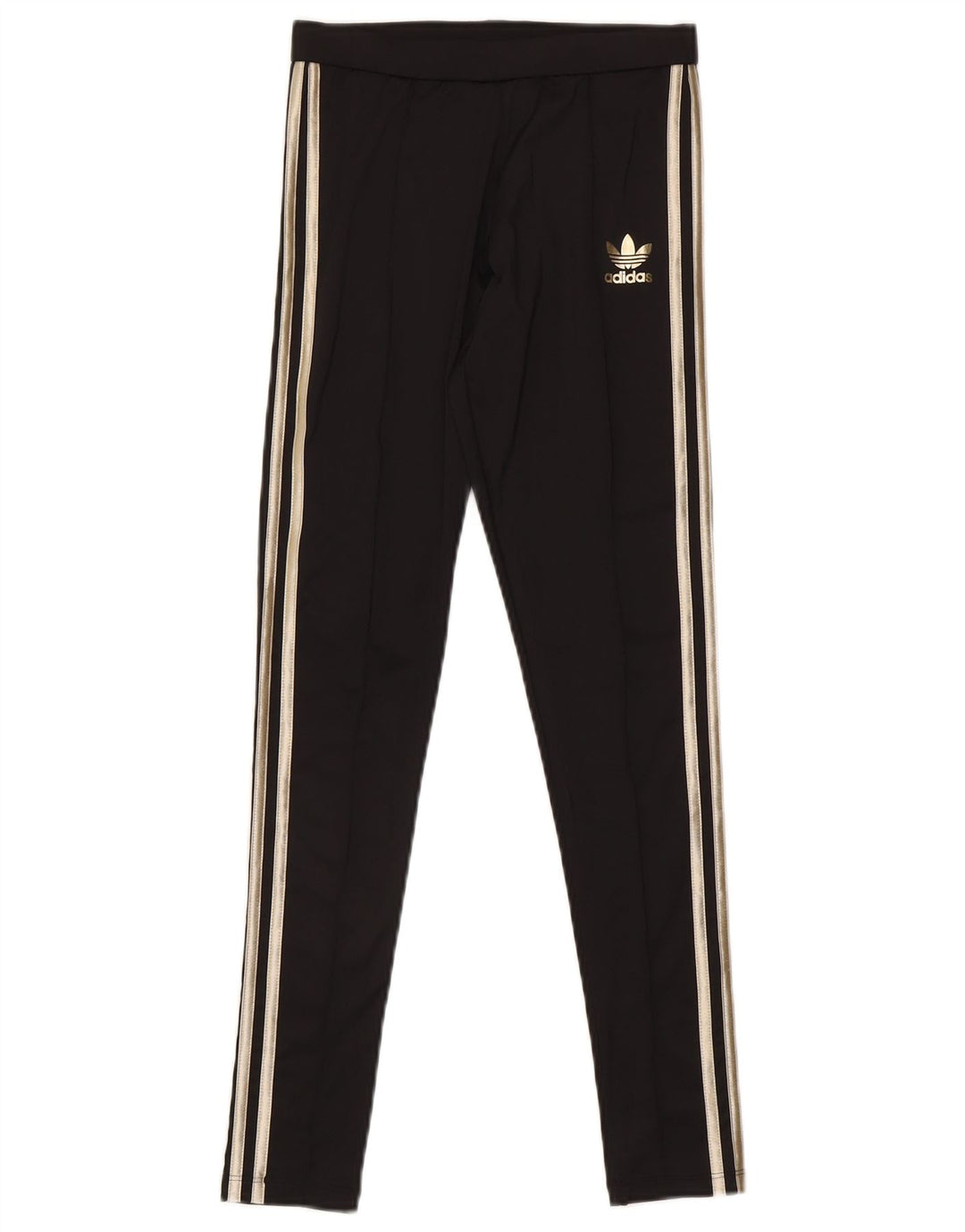 Adidas Damen Leggings UK 8 Small Schwarz Polyester
