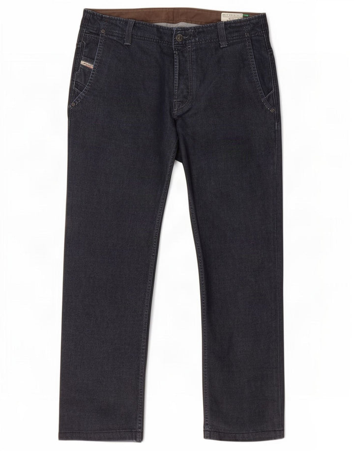 Diesel Herren Revick Straight Jeans W33 L30 Marineblau Baumwolle