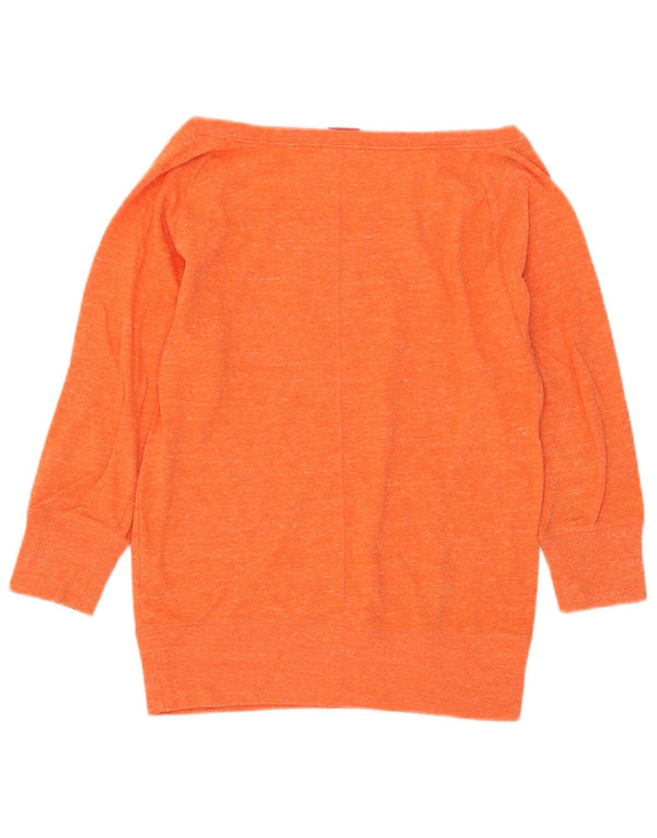 Nike Damen Grafik-Sweatshirt mit 3/4-Ärmeln, Gr. 6, XS, Orange meliert