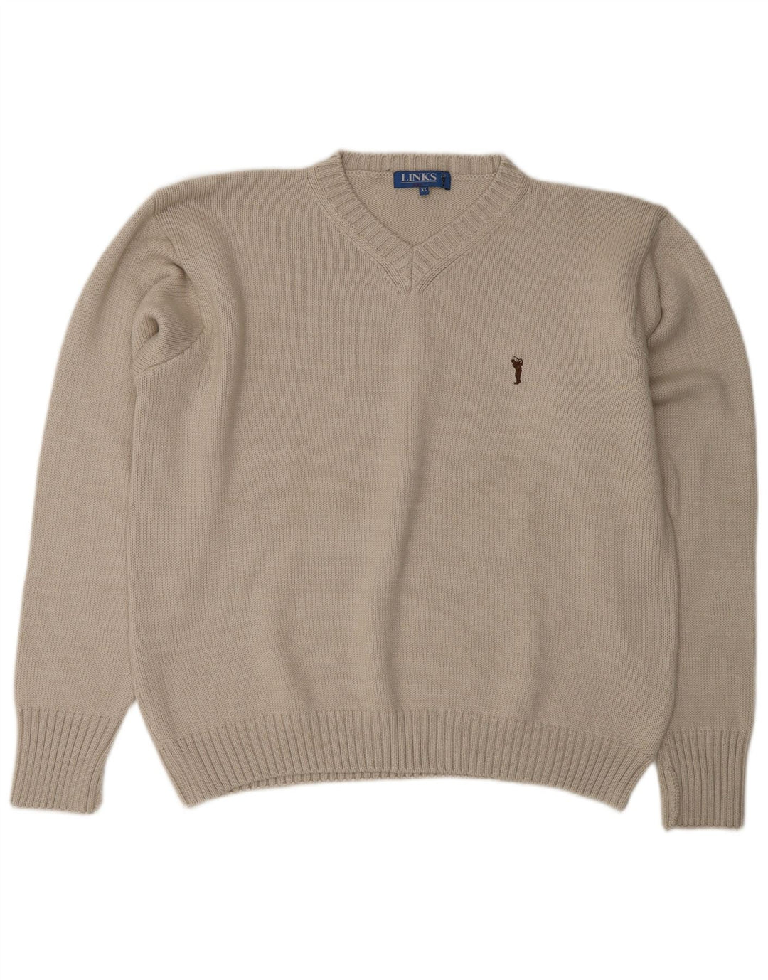 Vintage Herren V-Ausschnitt Pullover Pullover XL Grau Merinowolle