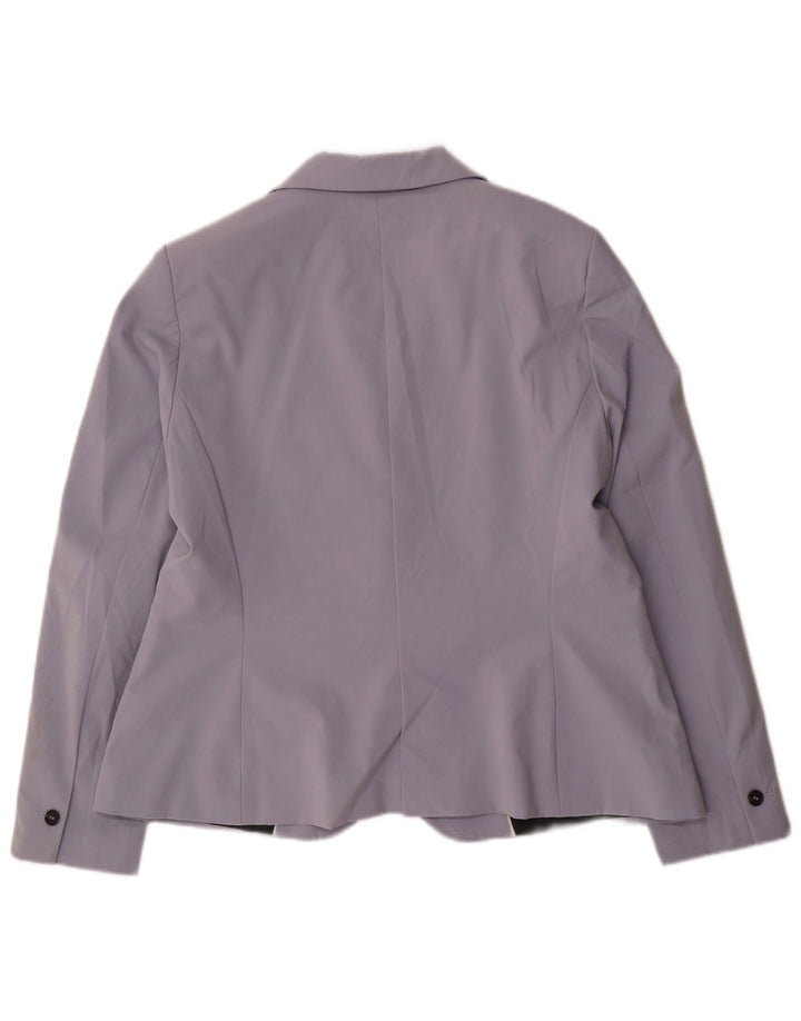 Zara Damen 1-Knopf-Blazerjacke EU 46 2XL Lila Polyester