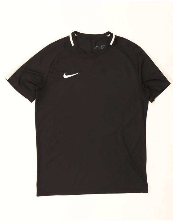 Nike Herren Dri Fit T-Shirt Top Large Schwarz Colourblock