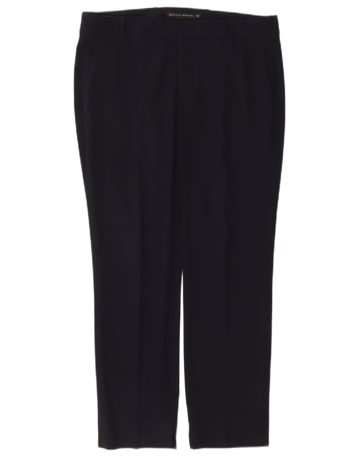 Slim-Anzughose für Damen von Zara, Größe M, W28, L26, Marineblau, Polyester
