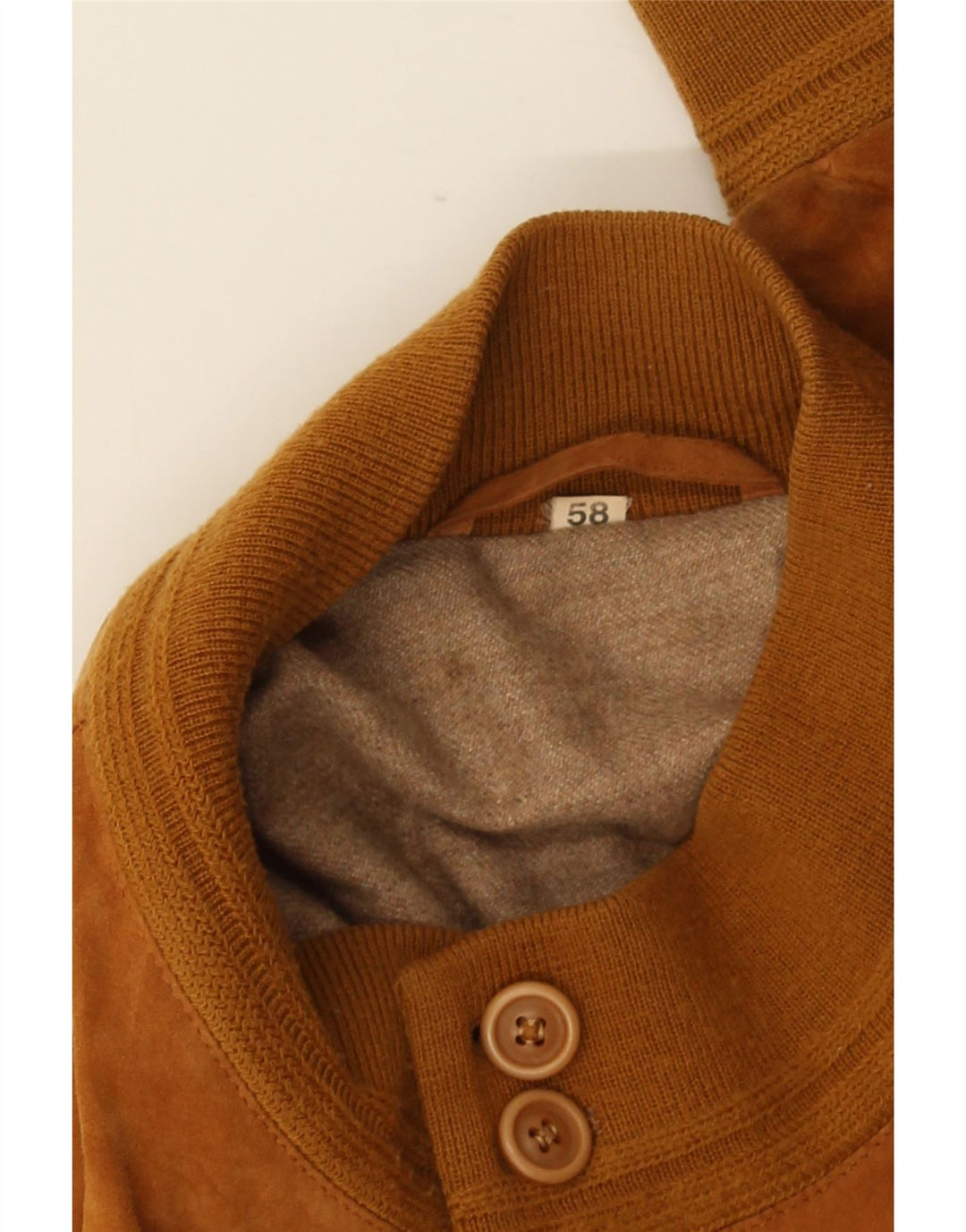 Vintage Herren Wildleder Bomberjacke UK 40 Large Braun