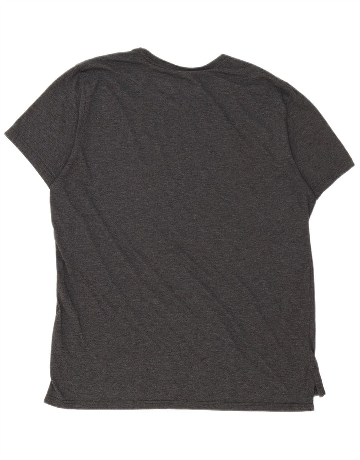 Nike Herren Dri Fit T-Shirt-Oberteil aus mittelgrauem Polyester