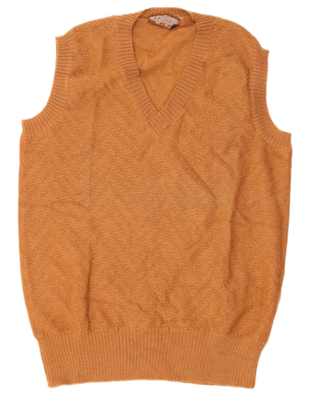 Gispa Herren Weste Tank Top IT 52 Große braune Chevron Schurwolle