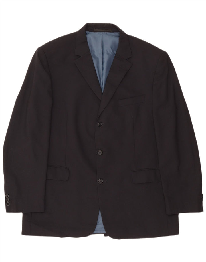 Marks & Spencer Herren-Blazer mit 3 Knöpfen, UK 44, XL, Marineblau, Polyester