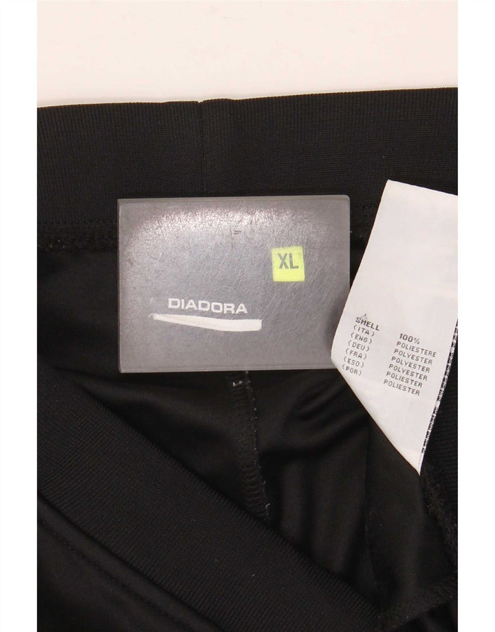 Diadora Herren-Trainingshose XL, schwarzes Polyester