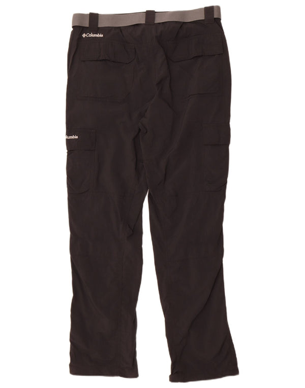Columbia Mens Straight Cargo Trousers W34 L30 Black Nylon