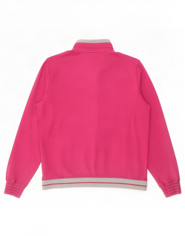 Champion Damen-Trainingsanzug-Top-Jacke, UK 12, mittelrosa, Colourblock-Baumwolle