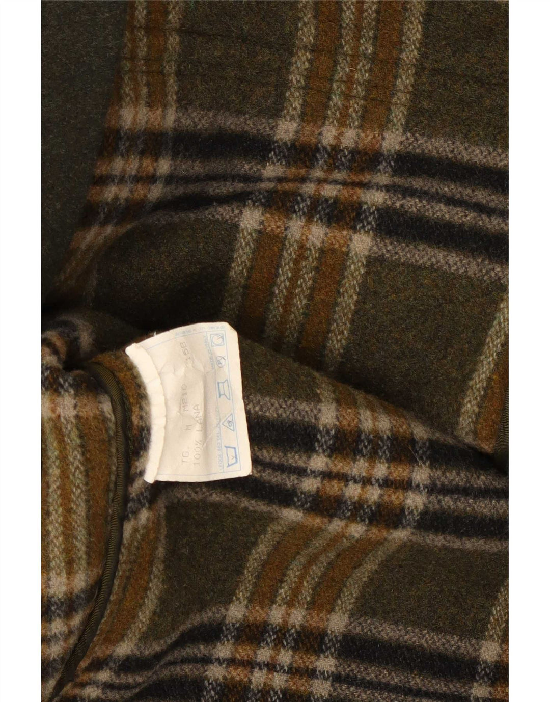 Vintage Herren Dufflecoat UK 38 Medium Khaki Wolle