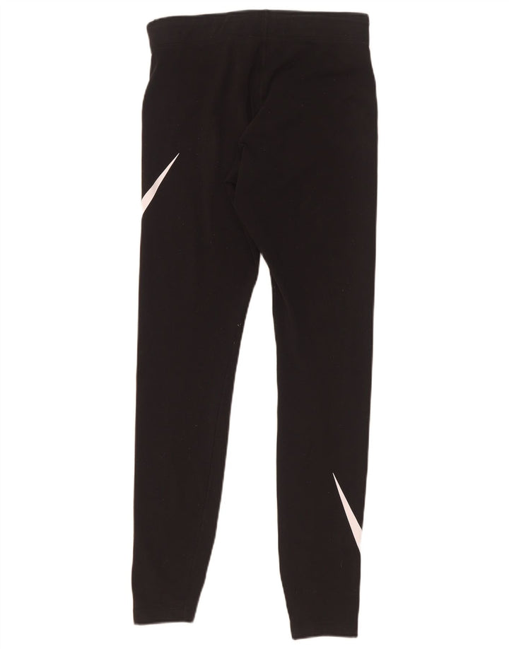 Nike Womens Graphic Leggings UK 8 Small Schwarz Baumwolle