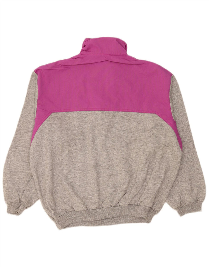 Belfe & Belfe Herren-Sweatshirt mit Reißverschluss am Hals, Größe 52, groß, Grau, Farbblock