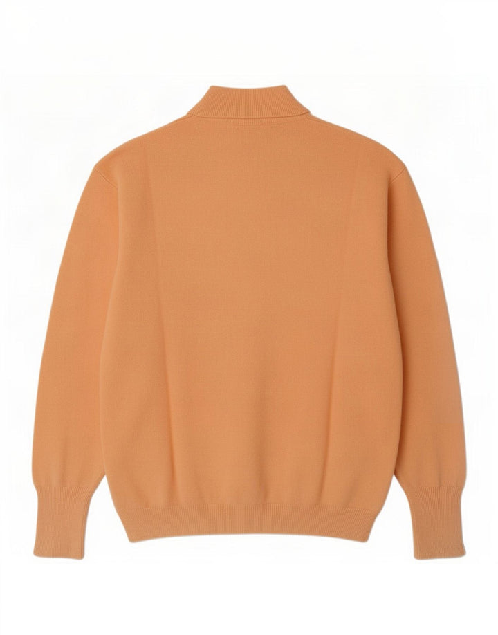 Vintage Damen Rollkragenpullover Pullover IT 44 Mittelorange Wolle