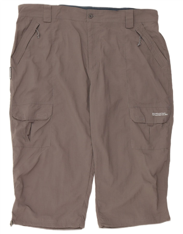 MOUNTAIN WAREHOUSE Herren Cargo-Bermudashorts W42 2XL Graues Nylon