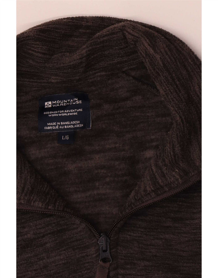 Mountain Warehouse Herren-Fleecejacke, UK 40, großes braun geflecktes Polyester