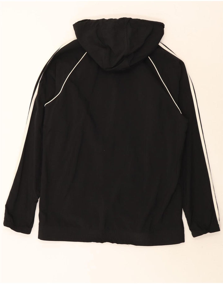 Adidas Herren-Trainingsanzug mit Kapuze, Jacke, mittelgroß, schwarzes Nylon
