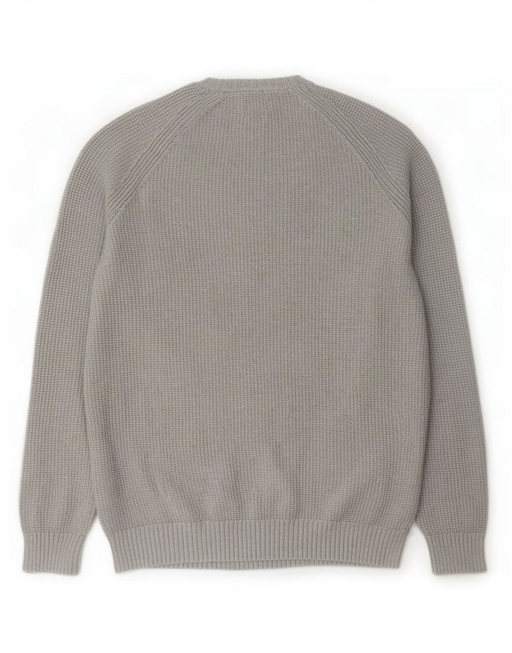 Zara Herren-Pullover mit Rundhalsausschnitt, Größe L, Grau