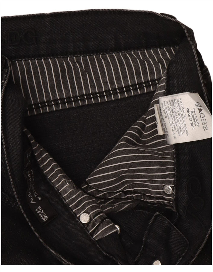 Marks & Spencer Herren Autograph Straight Jeans W34 L29 Schwarze Baumwolle