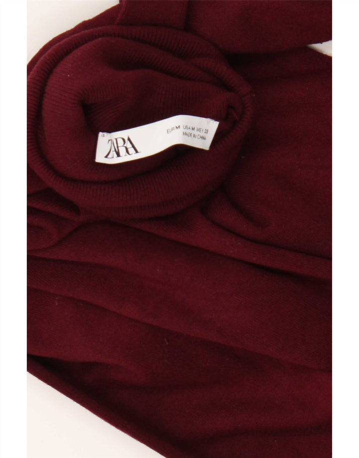 Zara Damen-Pullover mit Rollkragen, Gr. 12, mittleres Burgunderrot