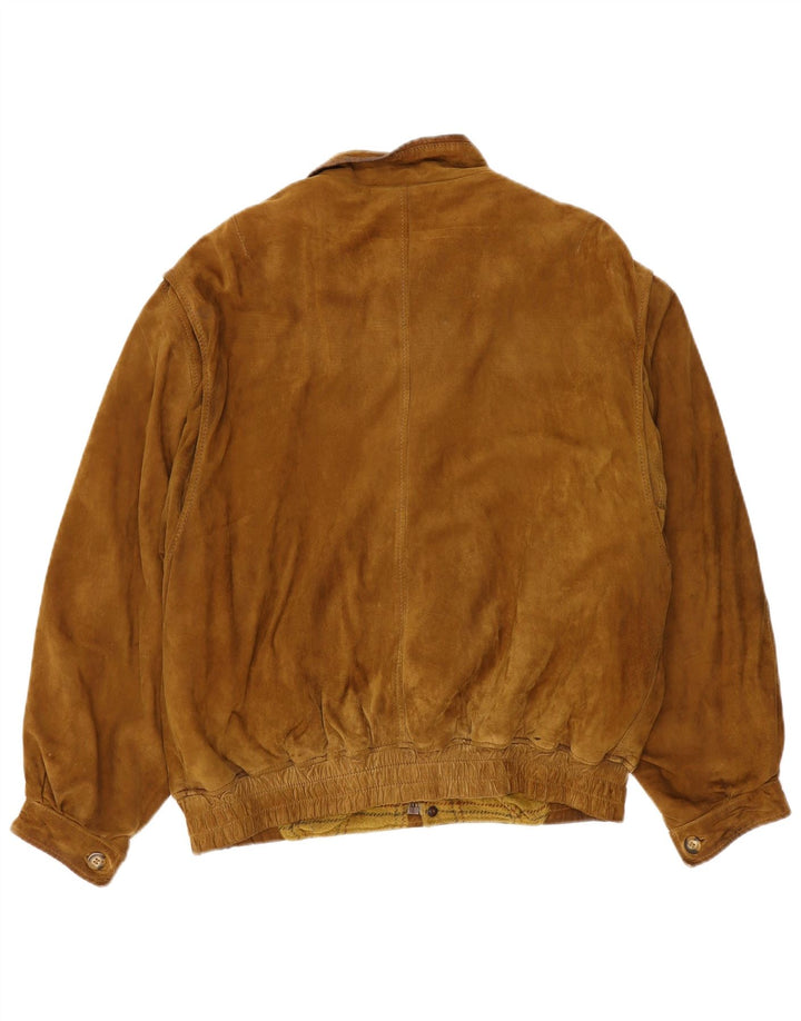 Vintage Herren Wildleder Bomberjacke IT 52 XL Beige