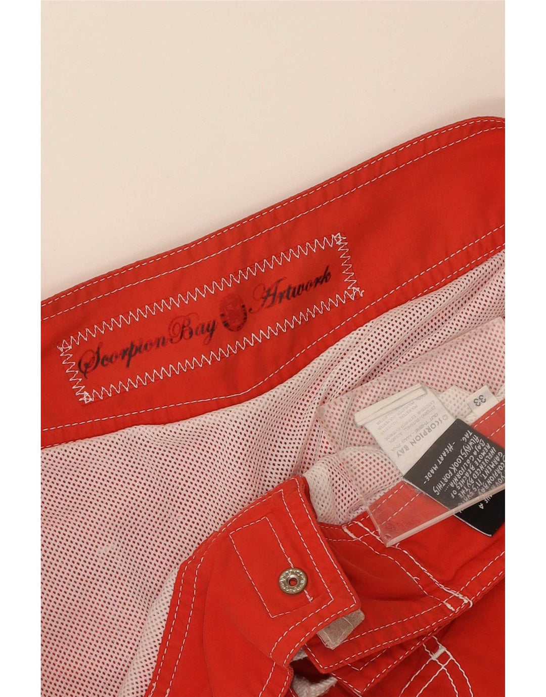 Scorpion Bay Herren Badeshorts mit Grafik, Größe L, Rot, Polyester