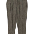 Zara Damen Crop Suit Hose Medium W28 L24 Khaki Polyester