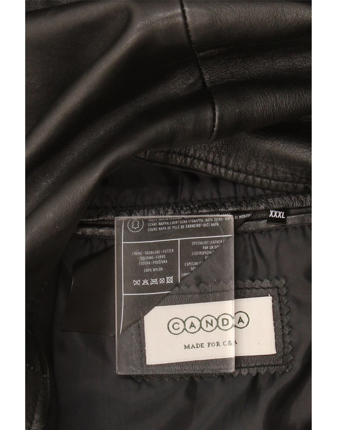 Canda Herren Lederweste 3XL Schwarzes Leder