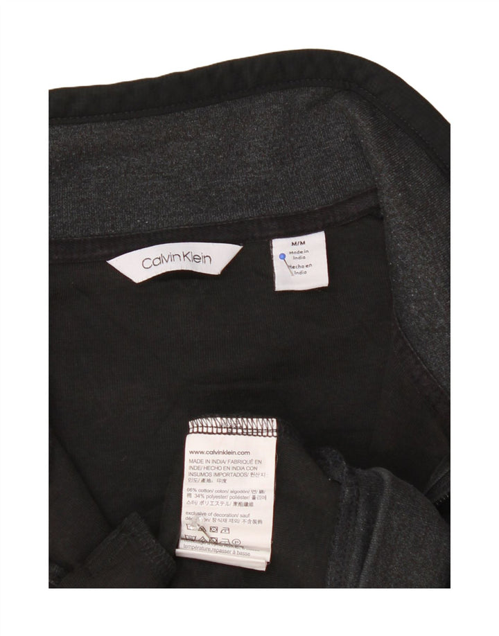 Calvin Klein Herren-Trainingsanzug-Top-Jacke aus mittelgrauer Colourblock-Baumwolle