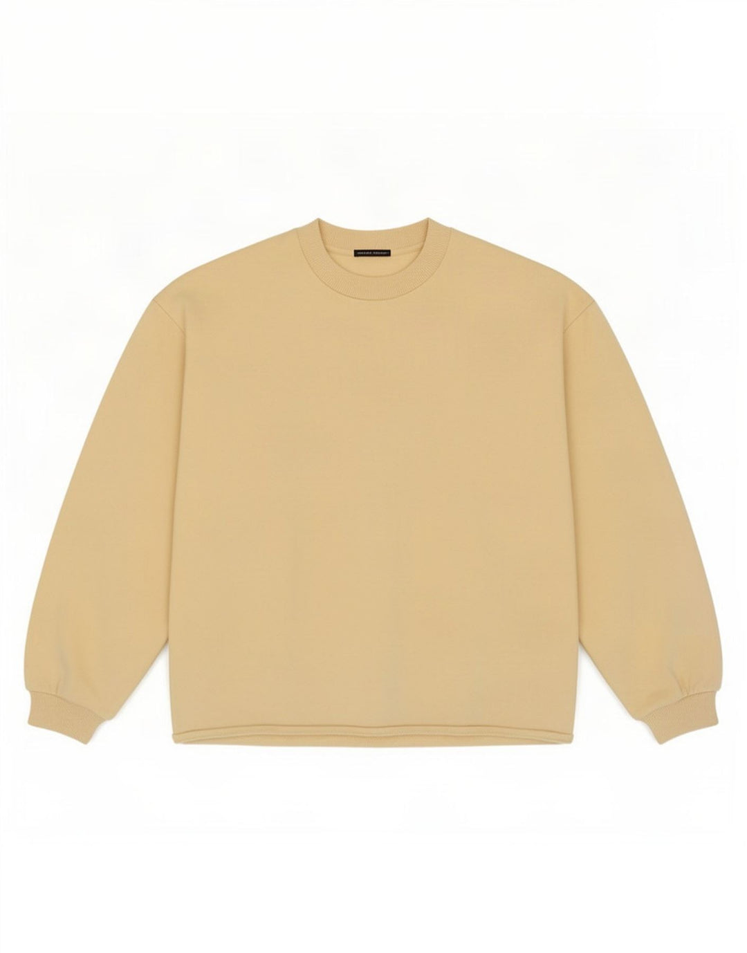 Zara Damen Sweatshirt-Pullover UK 14 Mittelgelbe Baumwolle