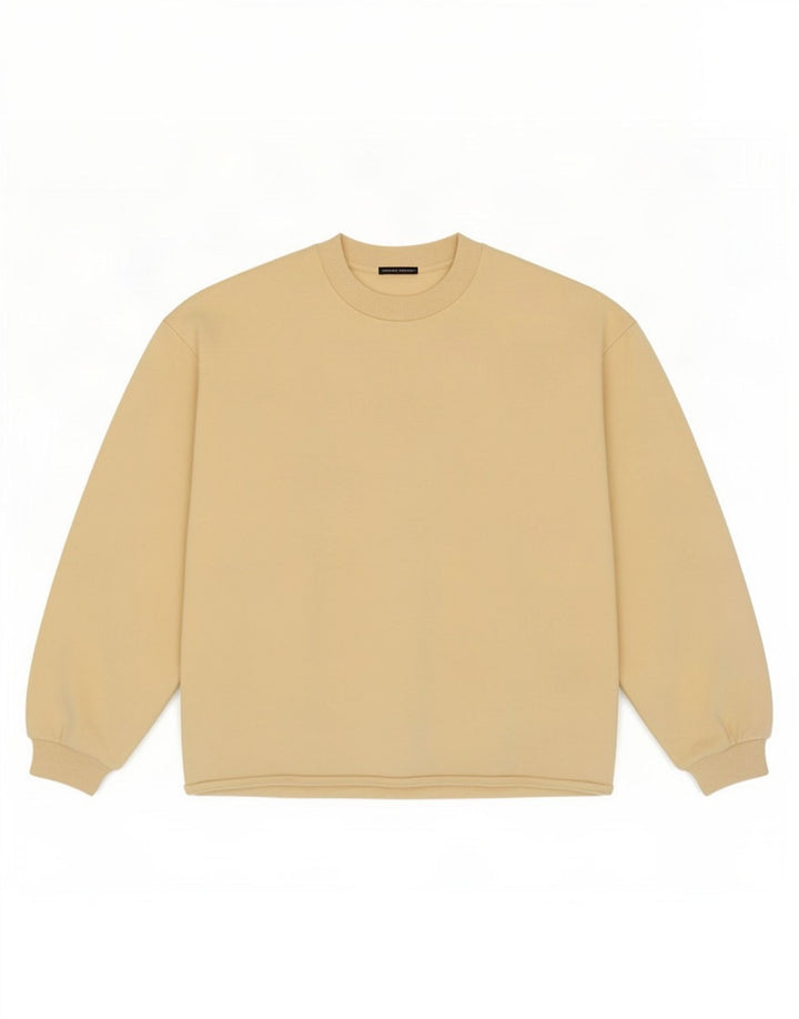 Zara Damen Sweatshirt-Pullover UK 14 Mittelgelbe Baumwolle