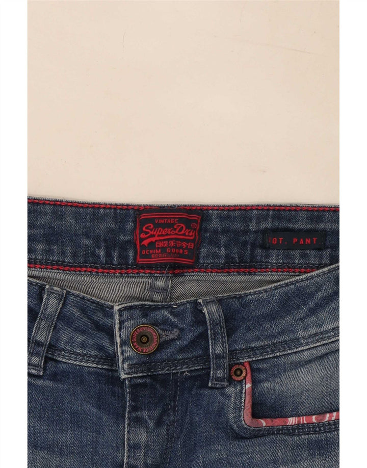 Superdry Damen Denim Hot Pants Medium W28 Blau