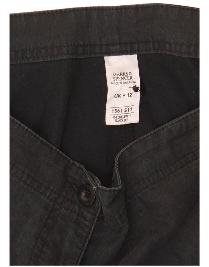 Marks & Spencer Damen Chinoshorts UK 12 Medium W32 Schwarze Baumwolle