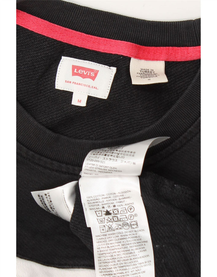 Levi's Herren-Sweatshirt mit grafischem Print, Mittelschwarz, Colourblock-Baumwolle