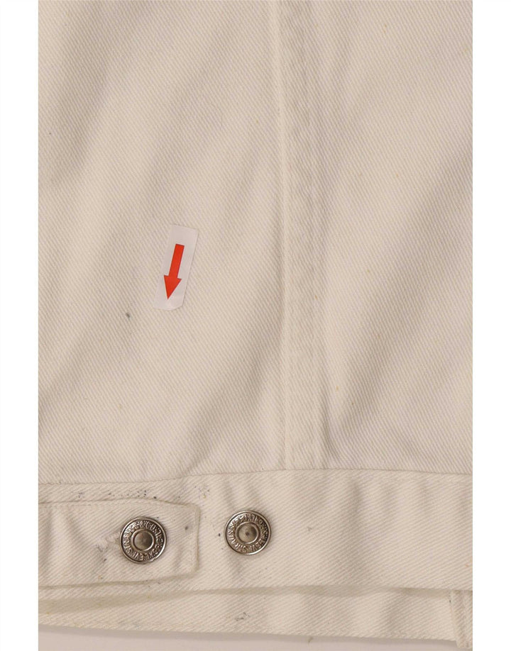 Levi's Damen Jeansweste UK 14 Mittelweiß