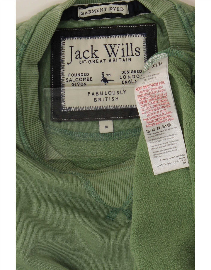 Jack Wills Herren-Sweatshirt-Pullover aus mittelgrüner Baumwolle