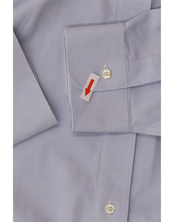 Brooks Brothers Herrenhemd Größe 18 2XL Blaue Baumwolle